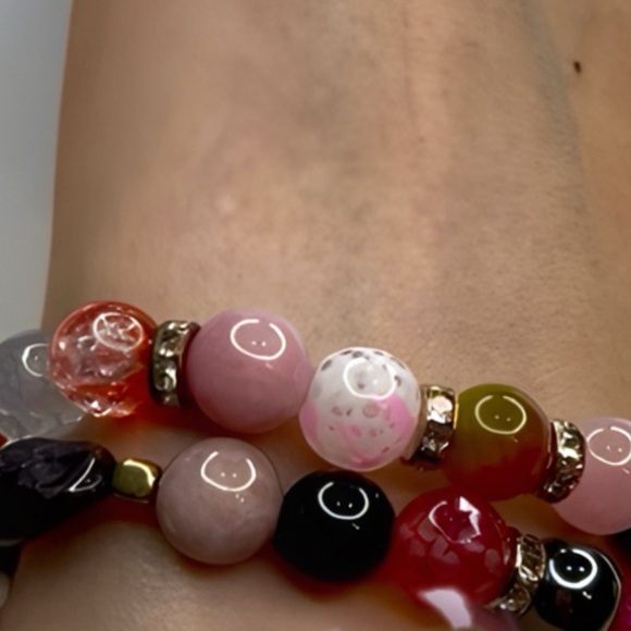 Multicolor Beaded Bracelets with ballerina 🩰 charms - Picture 11 of 14